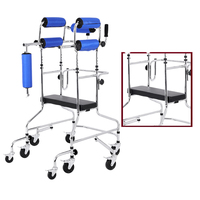 Andador de Acero Inoxidable para Niños Hemipléjicos, Suministros de Terapia de Rehabilitación, Ayuda Multifuncional para Caminar para Niños con Discapacidad