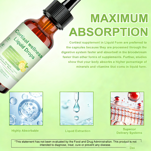 Complément alimentaire liquide pour le bien-être du cortisol en gros, gouttes 17-en-1, détoxification du cortisol, équilibre hormonal pour les femmes, soutien de l'humeur, de la concentration et du sommeil - Product Image 5