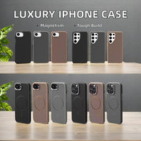 Coque magnétique de luxe en fibre de carbone TPU + PC Housse antichoc givrée pour iPhone 13 14 15 16 Pro Max 16 Plus