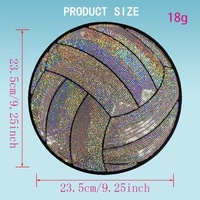 En gros, patchs brodés à paillettes de grande taille en forme de boule, patchs thermocollants à paillettes pour baseball, patchs de tennis, badges à paillettes