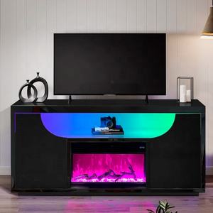 Soporte de TV con espejo textil con efecto Mable falso con decoración de chimenea eléctrica con altavoz Blue Tooth Muebles Meubles Meble - Product Image 6