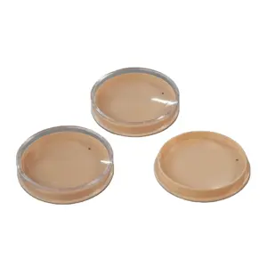 OEM ODM Custom color plastic ABS PCR unique packaging 2 3 layer cosmetic pressed powder container with mirror