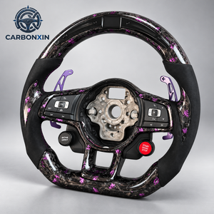 Volant de voiture en fibre de carbone forgé sur mesure pour VW Volkswagen Golf 7 7.5 R Mk7 Mk7.5 Polo GTI GTD Passat Arteon 2020 2019 - Product Image 1
