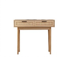 Table console moderne pour salon et hôtel avec rangement à tiroirs et pieds en bois massif