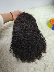 Promotion Letsfly 40$ Perruques Bob 16 pouces Water Wave avec Lace Frontal 13x4, Cheveux Humains Vierges Bruts Naturellement Bouclés, Vente en Gros, Densité 200% - Product Image 1