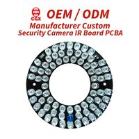 Panneau infrarouge PCBA de vision nocturne pour caméras de sécurité CCTV, accessoire personnalisé par le fabricant, IR 940nm 850nm, ODM OEM