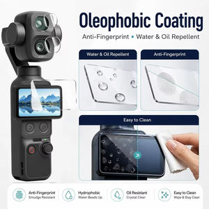 ฟิล์มกระจกนิรภัยสำหรับ DJI OSMO Pocket 4P ฟิล์มกันรอยเลนส์และหน้าจอสำหรับกล้อง Pocket 3/4/4P ฟิล์มใสป้องกันรอยขีดข่วนแบบ HD - Product Image 3