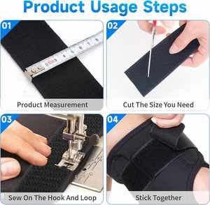 Sangle auto-agrippante en nylon élastique, résistante, écologique, imperméable, à coudre, pour fixation industrielle - Product Image 3