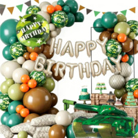 Kit de ballons Joyeux Anniversaire pour enfants, accessoires de décoration murale pour fête d'anniversaire pour garçons et filles, première année de bébé