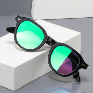 Lunettes de soleil ovales polarisées UV400 en film coloré TR90 de la marque HK Sunray Fashion, lunettes de soleil pour femmes, lunettes rétro pour hommes - Product Image 2