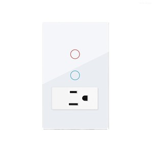 Interruptor de 2 Botones de 118 mm, 3 Orificios, 10A, Material de PC, Control por Voz y Móvil para Hogares, Hoteles y Salas de Conferencia - Product Image 1