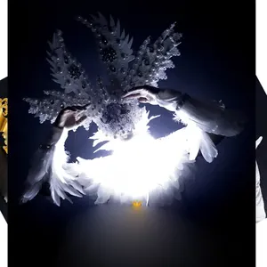 Aquila Re <span class=keywords><strong>Regina</strong></span> Stage Show <span class=keywords><strong>Costume</strong></span> Locale Notturno DS Piuma Bianca di Angelo GOGO degli uomini Squadra di Danza Costumi di prestazione di san valentino usura - Product Image 1