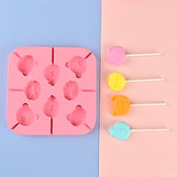 Moule à sucettes en Silicone, forme mignonne et sûre, décoration de gâteau Fondant, argile polymère, chocolat, bonbons, cuisson, bricolage, pâte, gelée, glaçon