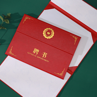Porta Certificados de Lujo de una Sola Cara con Cubierta Estampada en Oro Premium, Carpeta de Presentación Profesional Personalizada