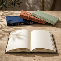 Livre de table à café personnalisé avec couverture en lin rigide, reliure spirale, impression de luxe pour la décoration de la maison, journal, agenda quotidien