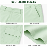 Shorts de golf cargo personnalisés pour femmes, grandes poches latérales, tissu extensible à séchage rapide pour les participants aux compétitions de golf
