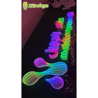 Lettres en relief personnalisées Infinity Abyss IPx7 avec LED multicolores, en acrylique semi-transparent, signalétique 3D, décoration contrôlée par Bluetooth