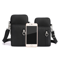 Sacoche Universelle à Bandoulière pour Téléphone Portable, Pochette Suspendue avec Trou pour Écouteur, Portefeuille, Sacoche avec Bras, Grande Taille