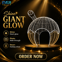 Ornement lumineux de Noël et d'Halloween en PVC personnalisé IP65 avec structure en fil métallique pour arche d'entrée