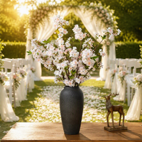 Bouquet de mariée haut de gamme, moderne, fait main, en latex, avec fleurs artificielles de sauge et de salvia blanches et roses, pour mariage et fête