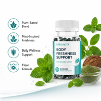 Capsule de déodorant corporel naturel à la chlorophylle pour les soins corporels, supplément alimentaire et de santé à base de plantes