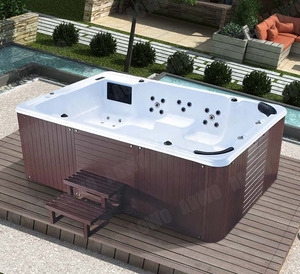 <span class=keywords><strong>Vasca</strong></span> Idromassaggio Esterna Grande con 6-10 Posti, Jacuzzi con Cascata e TV - Product Image 5