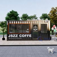Café portable en conteneur de 20 pieds - Bar mobile personnalisé et kiosque de vente au détail éphémère