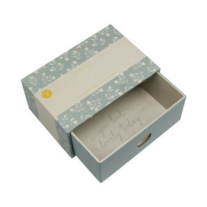 Boîte de rangement pour ornements personnalisés, boîte en carton gris rigide, boîte en papier enduit, impression de logo, tiroir coulissant, emballage de bijoux, boîte cadeau - Product Image 1