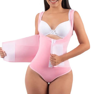Body sin Mangas con Escote Abierto y <span class=keywords><strong>Faja</strong></span> para Cinturones, para Mujer, Antibacteriano, Control Medio, Spandex/Nailon, Removible - Product Image 3