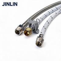 Tuyau flexible en acier inoxydable tressé JINLIN, conduite de plomberie pour eau chaude et froide, ligne de raccordement pour robinet de salle de bain et de cuisine