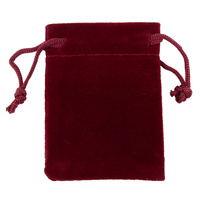 Pochette d'emballage de bijoux 5*7cm Mini petit sac cadeau en velours avec cordon de serrage