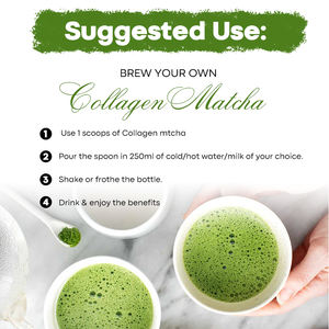 Private Label collagene Matcha in polvere di collagene marino peptidi Premium Healthcare collagene integratore <span class=keywords><strong>Mathca</strong></span> Latte - Product Image 5