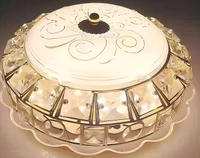 Plafonnier américain rétro moderne à LED pour chambre à coucher Chambre d'enfant Balcon européen Allée de cuisine Base en fer pour salon AC