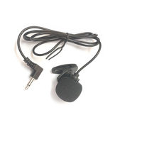 Amplificateur de microphone de casque noir Microphone de guide capacitif monté par oreille invisible Microphone de pince de collier de peau