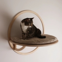 Hamac mural moderne en bois pour chat meuble de lit suspendu cadre d'escalade pour chat lit mural pour chat