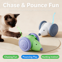 Accessoires pour animaux de compagnie, jouet interactif automatique rechargeable pour chat, souris pour chat d'intérieur et chaton