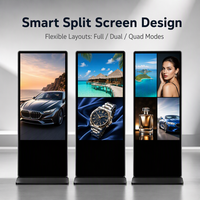 Pantalla Digital Publicitaria HAUMR de 43 Pulgadas para Interiores, con Pantalla Dividida, para Exhibición de Información en Bibliotecas y Promoción