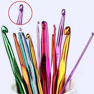 <strong>Wholesale</strong> Colorful Multiple Sizes Aluminum 2.0-10.0mm <strong>Crochet</strong> With Single Head <strong>Hook</strong> Knitting Knit Needles Set OPP Bag Packaging