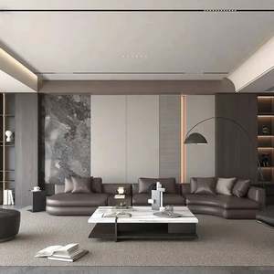 Armoires de rangement en bois modernes personnalisées, meubles de salon avec murs de fond, fabriqués en Chine - Product Image 4