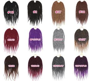 Tresses au crochet style torsades sénégalaises de 22 pouces, blond ombré, petites torsades <span class=keywords><strong>Havana</strong></span> au crochet pour femmes noires, 12 mèches/paquet - Product Image 6