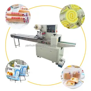 Máquinas de embalagem automáticas multifunções Small Biscuit flowpack horizontal Cookies Flow pack Packing Machine Embalagem de doces