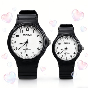 Montres à quartz simples pour couple, pour <span class=keywords><strong>homme</strong></span> et femme, étanches, cadran blanc, ensemble de montres pour lui et pour elle, cadeaux d'anniversaire pour les amoureux - Product Image 1