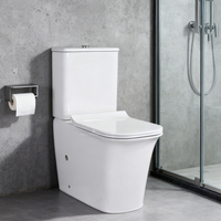 En gros, WC en porcelaine carré, céramique, à poser au sol, sans bride, deux pièces, pour salle de bain, hôtel, appartement
