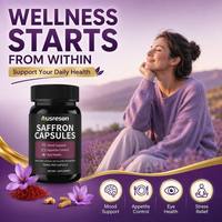 Safranal Biologique OEM 0,3% Extrait de Crocus Sativus Soutien de l'Humeur Santé Oculaire Vente en Gros Marque Privée Capsules de Safran Pur Naturel