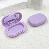 Nouvelle mini boîte à poudre personnalisée avec palette de fard à paupières compacte miroir Blush matériau d'emballage de boîte en plastique vide pratique