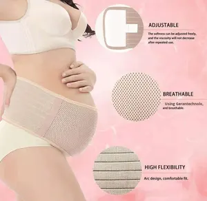 श्रोणि कमर और पीठ के निचले हिस्से के लिए समायोज्य और सांस लेने योग्य गर्भावस्था काले मातृत्व समर्थन बेल्ट - Product Image 6