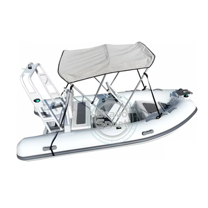 <span class=keywords><strong>Bateau</strong></span> <span class=keywords><strong>de</strong></span> pêche <span class=keywords><strong>semi</strong></span>-<span class=keywords><strong>rigide</strong></span> en aluminium ouvert <span class=keywords><strong>de</strong></span> 12 pieds Rib360 Orca Hypalon/PVC pour lac pour la dérive Activité <span class=keywords><strong>de</strong></span> plein air - Product Image 4