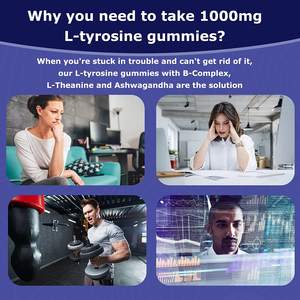 L-tirozin Gummies ruh hali desteği Ashwagandha ve Vitamin B kompleksi ile derin rahatlama odak hafıza bilişi için uyum - Product Image 3