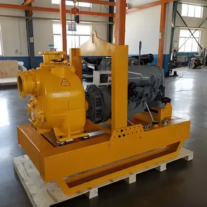 Pompe centrifuge industrielle à eaux usées à haut débit, auto-amorçante, à turbine semi-ouverte, pour moteur diesel - Product Image 4