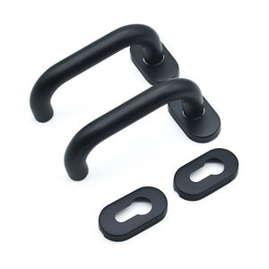 <span class=keywords><strong>Poignée</strong></span> <span class=keywords><strong>d</strong></span>'<span class=keywords><strong>entrée</strong></span> <span class=keywords><strong>de</strong></span> style classique pour <span class=keywords><strong>porte</strong></span> à cadre étroit en acier inoxydable 304 <span class=keywords><strong>poignée</strong></span> <span class=keywords><strong>de</strong></span> levier <span class=keywords><strong>de</strong></span> <span class=keywords><strong>porte</strong></span> noire avec rose ovale - Product Image 1